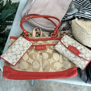 Coach Purse, wallet, and check holder